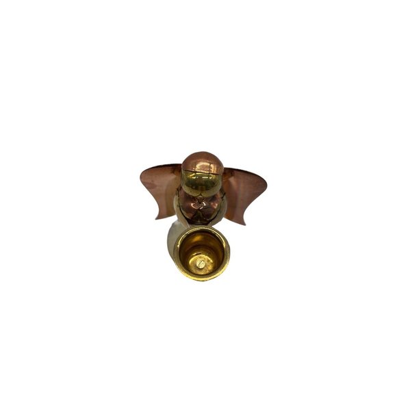 Two Tone Brass Copper Angel Candle Holder - Picture 6 of 9